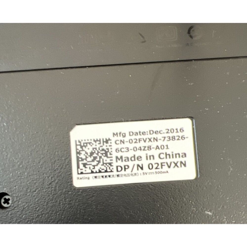 Dell Wired Keyboard Model 02FVXN Black USB Compact Design - Picture 3 of 7